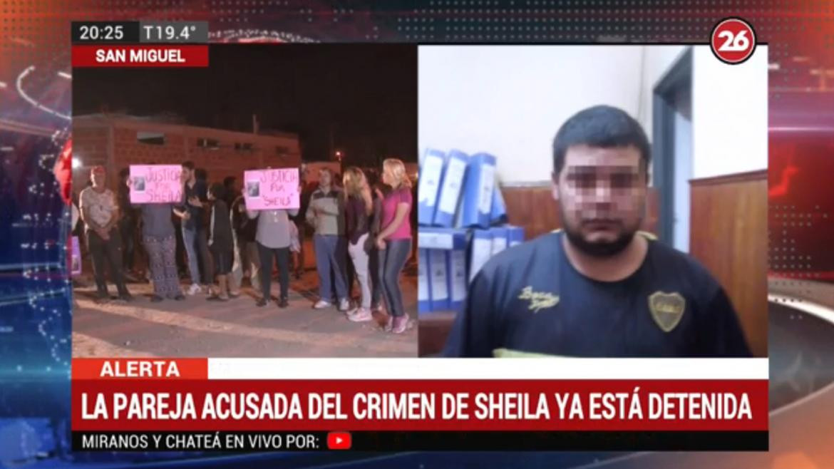 Sheila Alejandra Ayala, crimen en San Miguel, Canal 26