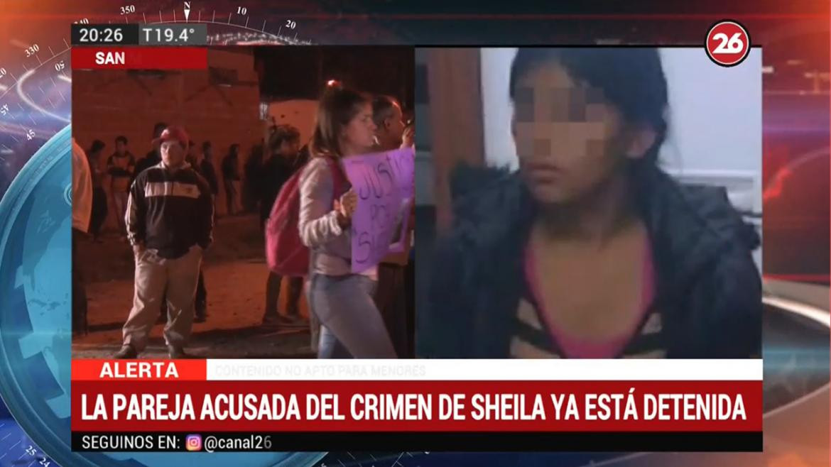Sheila Alejandra Ayala, crimen en San Miguel, Canal 26