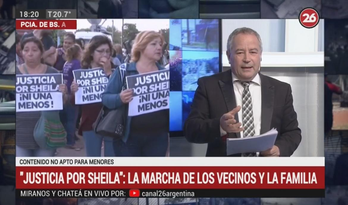 Crimen de Sheila: vecinos y familiares marcharon para pedir Justicia