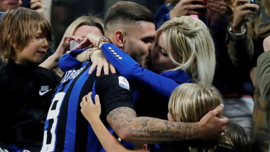 Icardi y Wanda Nara - Festejos