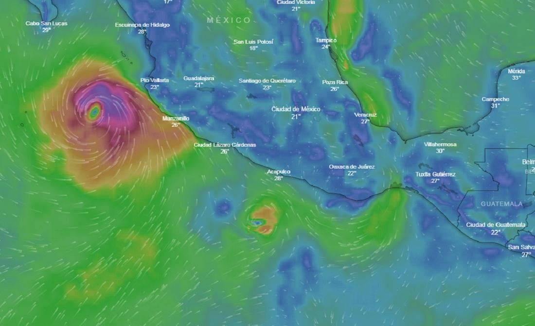 Huracán Willa, México