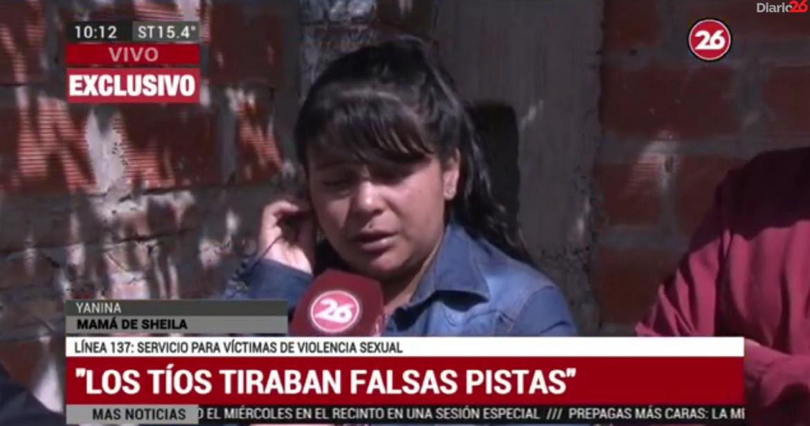 Yanina, madre de Sheila (Canal 26)