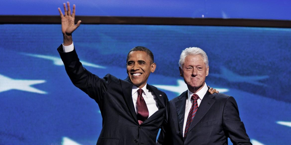 Barack Obama y Bill Clinton