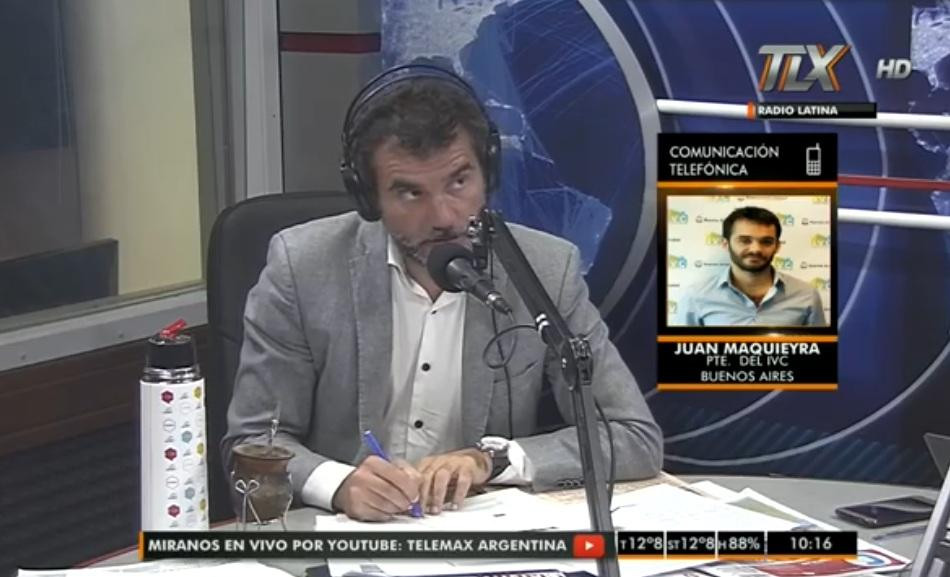 JUAN MAQUEYRA, PTE ICV DE BUENOS AIRES, en Radio Latina