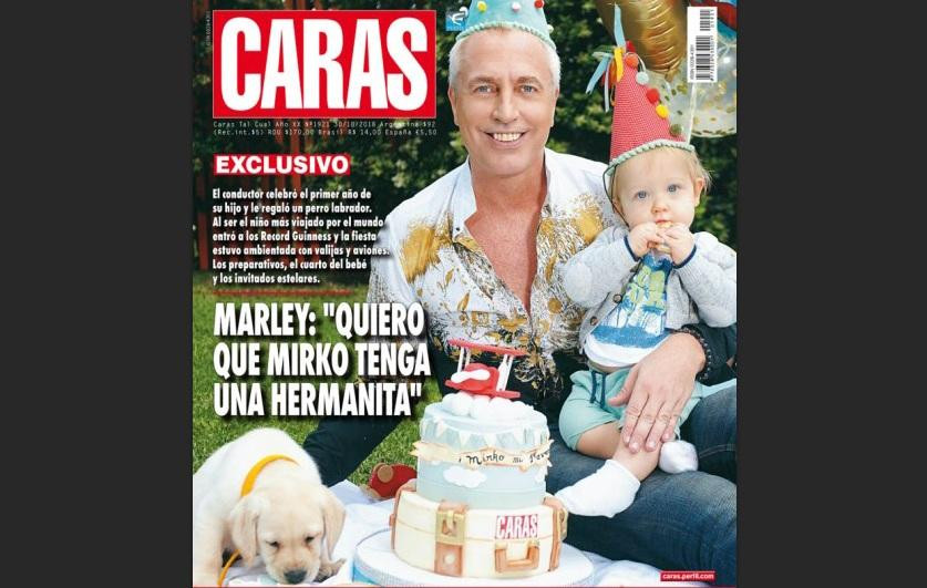 Bailey, Mirko y Marley en la tapa de revista Caras