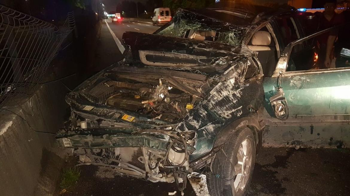 Choque de Alfredo Olmedo, auto de la víctima