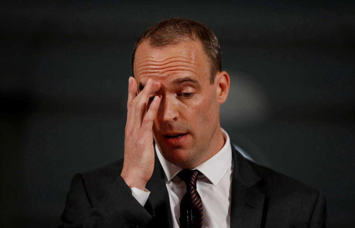 Dominic Raab, ministro británico del Brexit (Reuters)