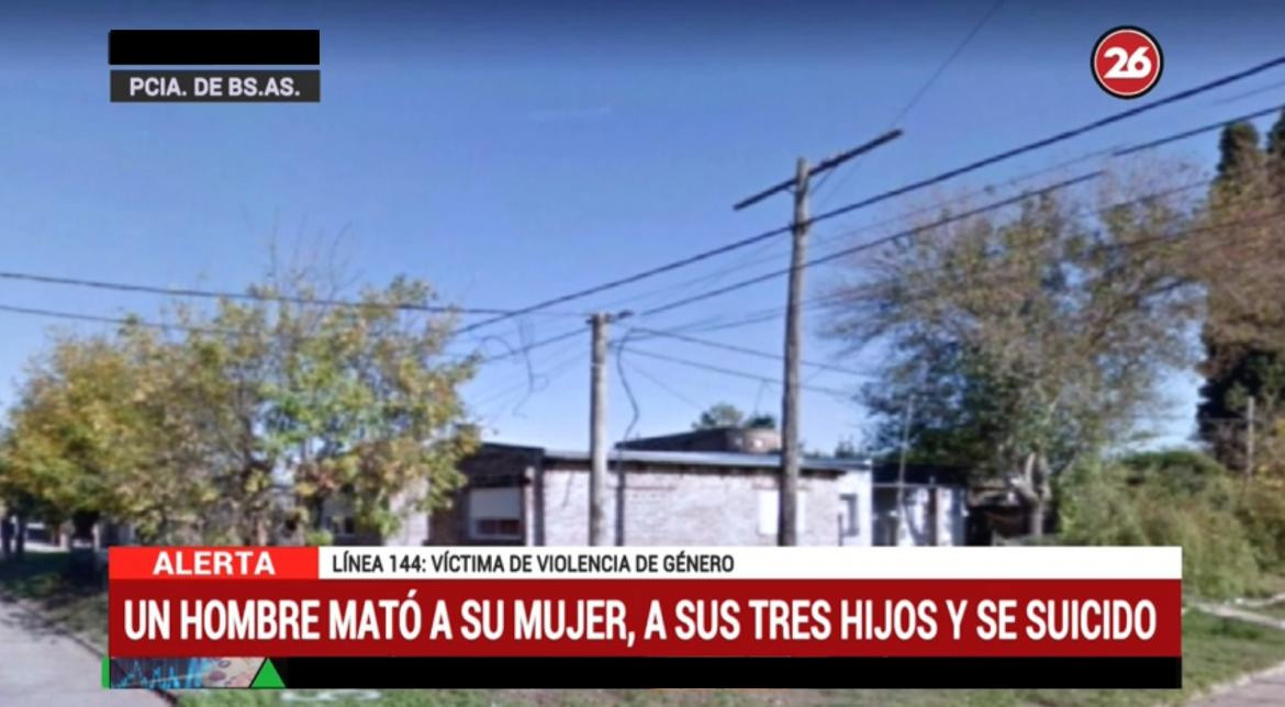 Múltiple crimen en Colón, Pcia. de Buenos Aires, Canal 26