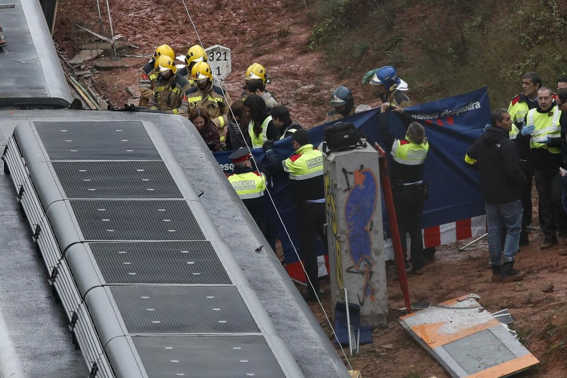 Descarrilamiento de tren en Barcelona (Reuters)