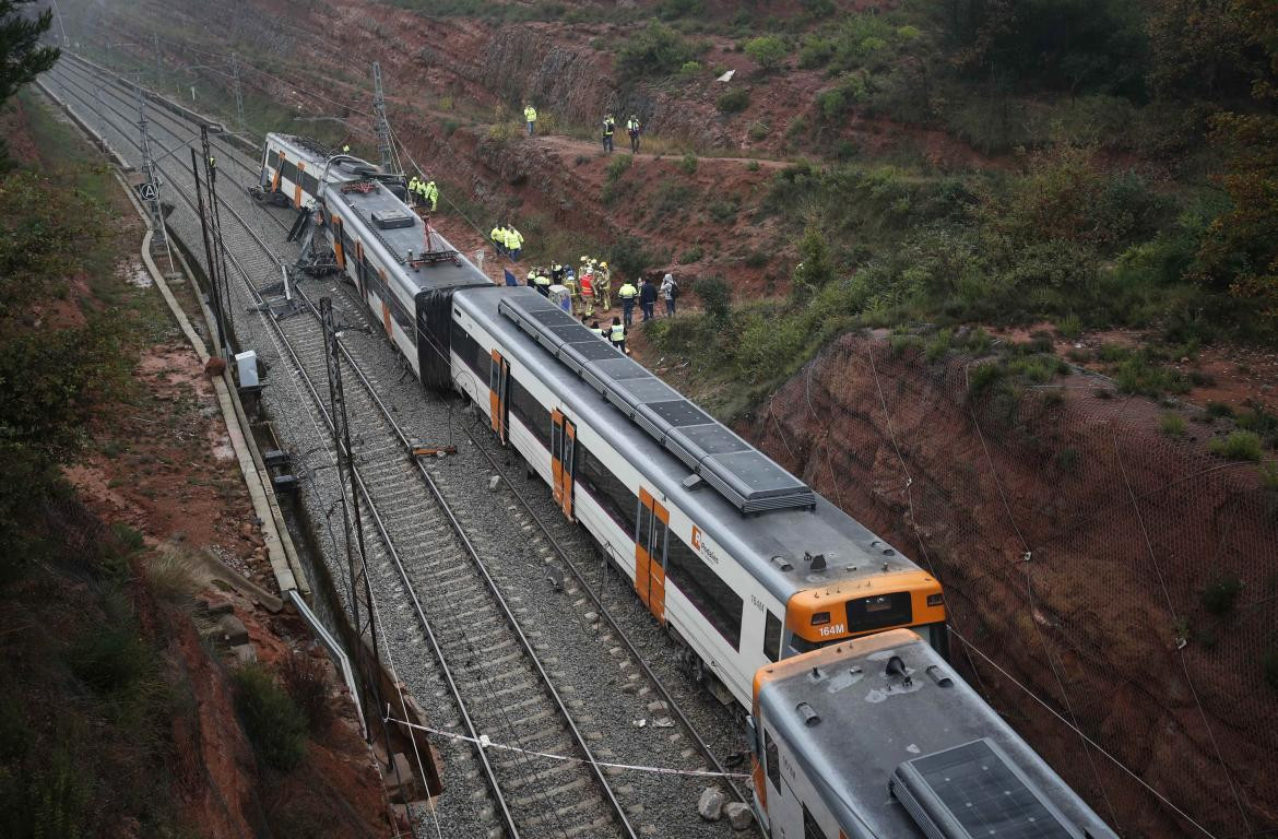 Descarrilamiento de tren en Barcelona (Reuters)