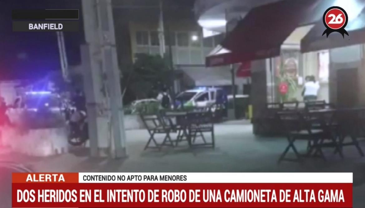 Heridos tras intento de robo en Banfield (Canal 26)