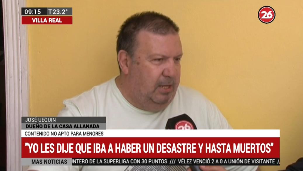 Dueño de casa allanada por entradas de Superfinal, Canal 26