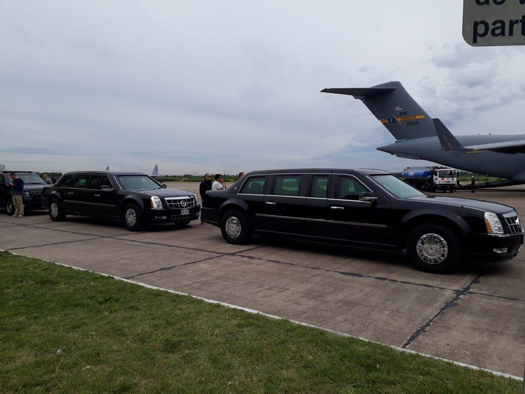 Avión de la seguridad de Estados Unidos por la seguridad de Trump