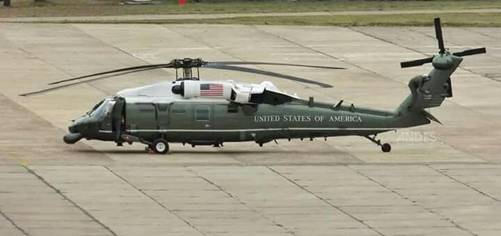 Avión de la seguridad de Estados Unidos por la seguridad de Trump