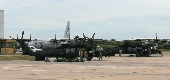 Avión de la seguridad de Estados Unidos por la seguridad de Trump