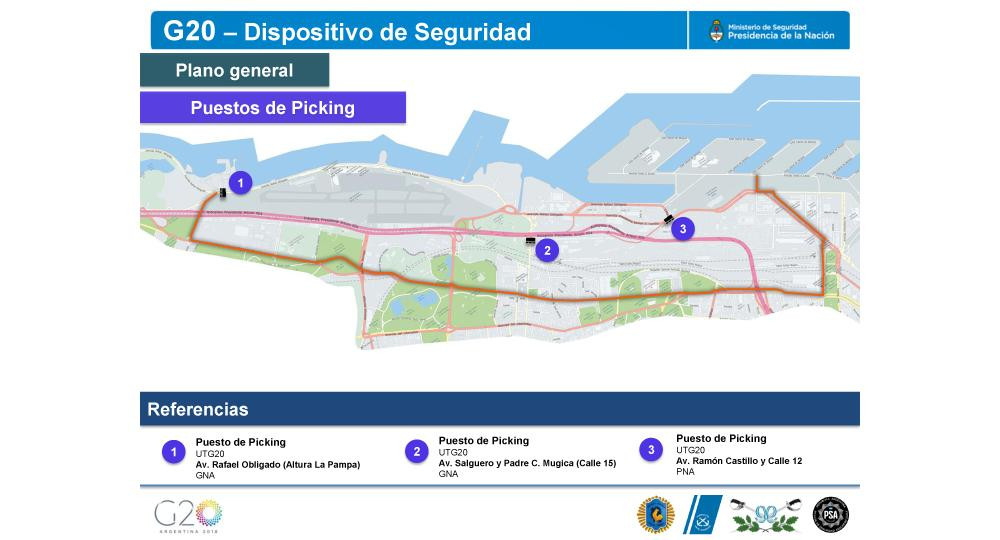 Cumbre del G20, operativo de seguridad, cortes