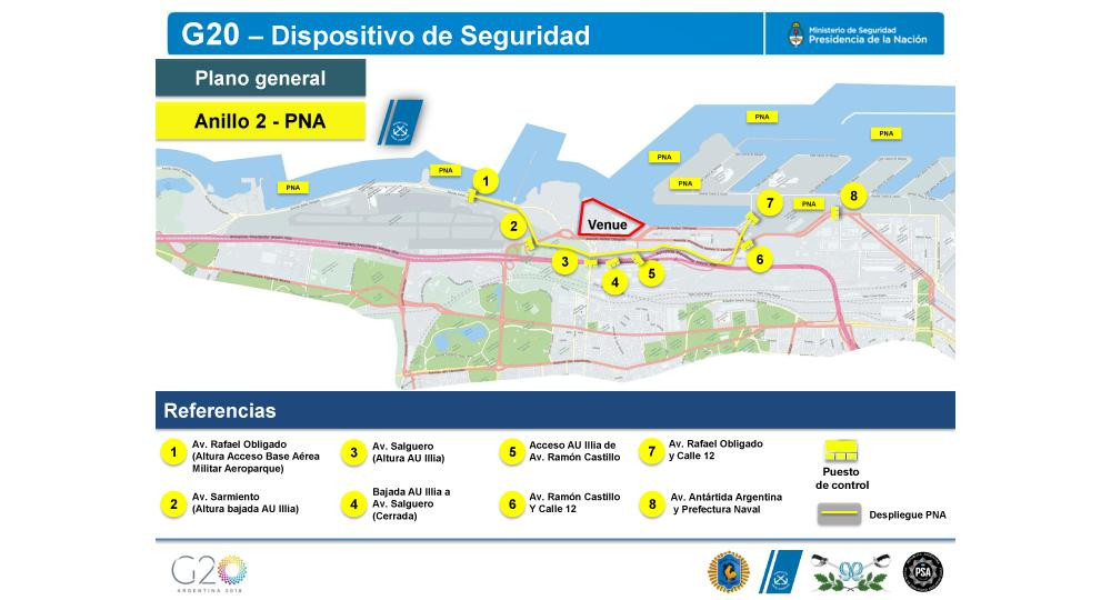 Cumbre del G20, operativo de seguridad, cortes