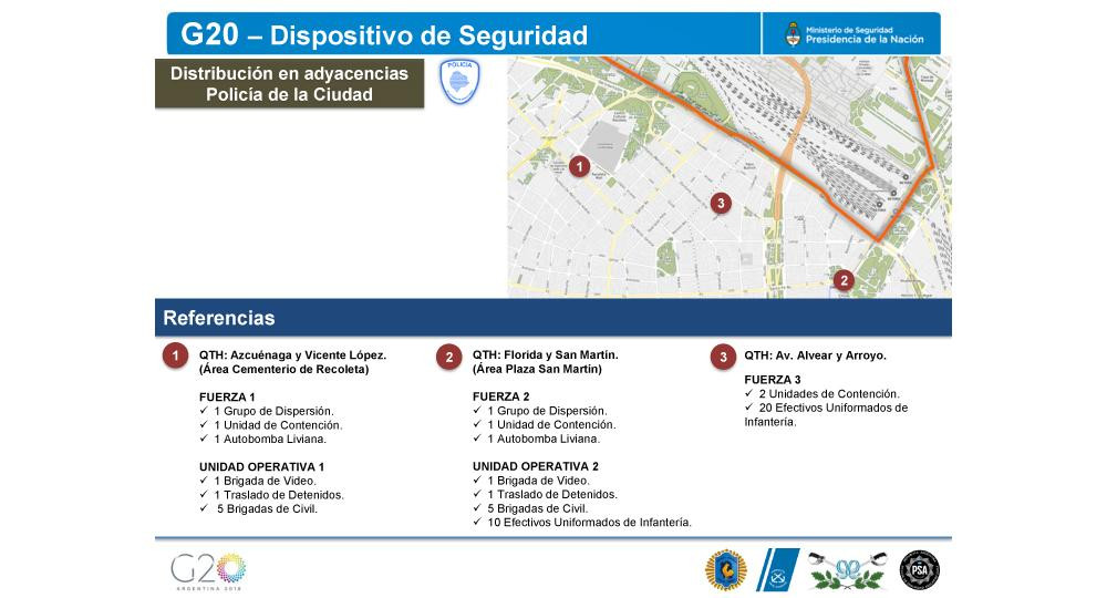 Cumbre del G20, operativo de seguridad, cortes