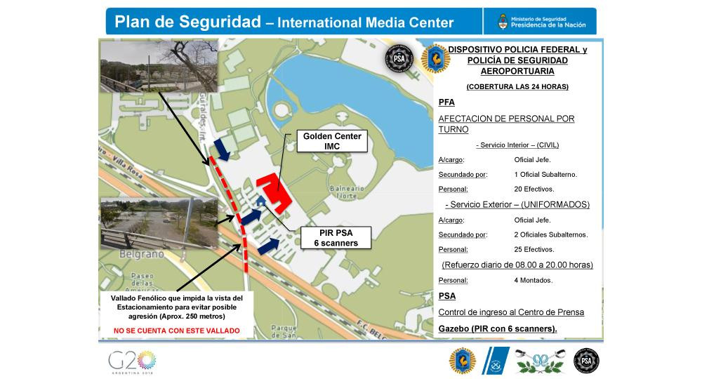 Cumbre del G20, operativo de seguridad, cortes