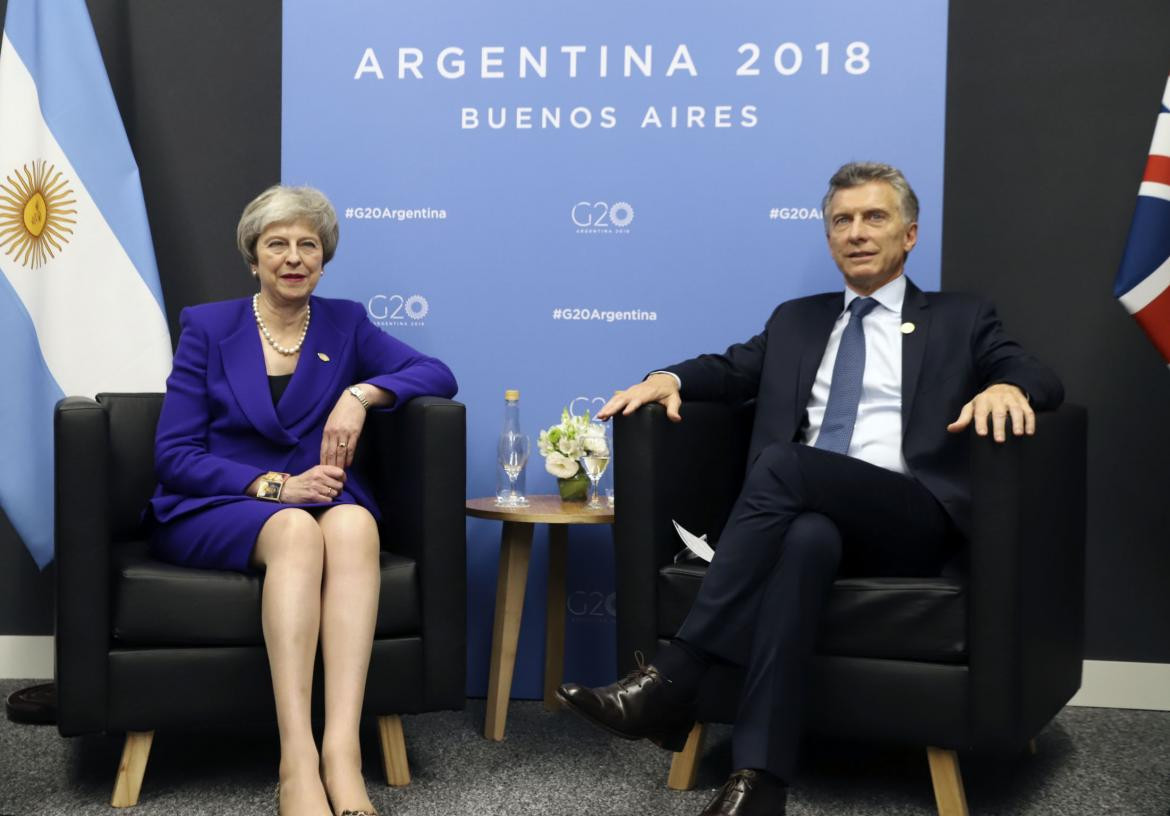 Theresa May - Mauricio Macri encuentro G20 (Agencia NA)