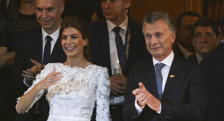 El presidente Mauricio Macri se emociona en la noche de Gala del Teatro Colon dedicada a la Cumbre del G20, NA