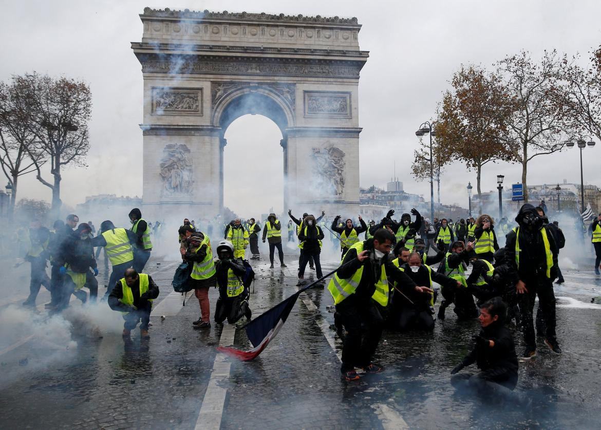 Protesta de chalecos amarillos en París, Reuters