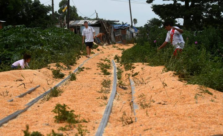 Robo al tren Belgrano Cargas que traslaba maíz en Santa Fe