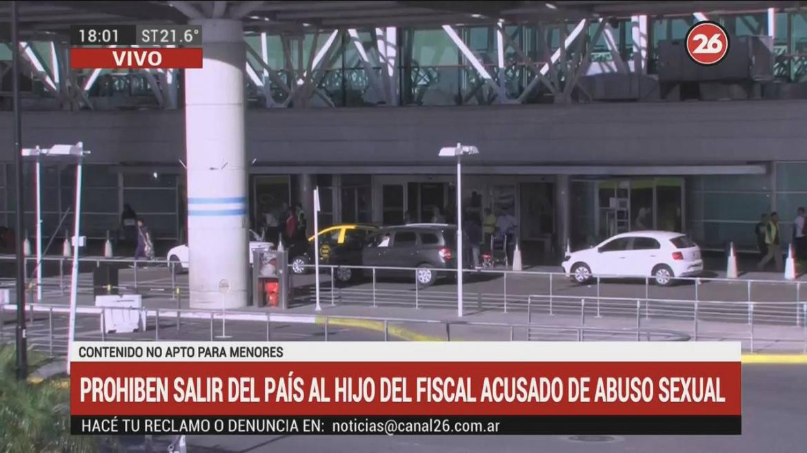 Prohiben salir del país al hijo de la fiscal acusado de abuso sexual