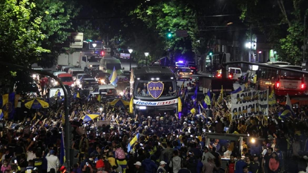 Despedida de Boca Juniors camino a Madrid