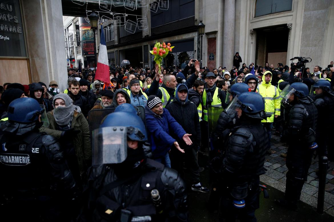 Protesta - Chalecos amarillos en París Reuters