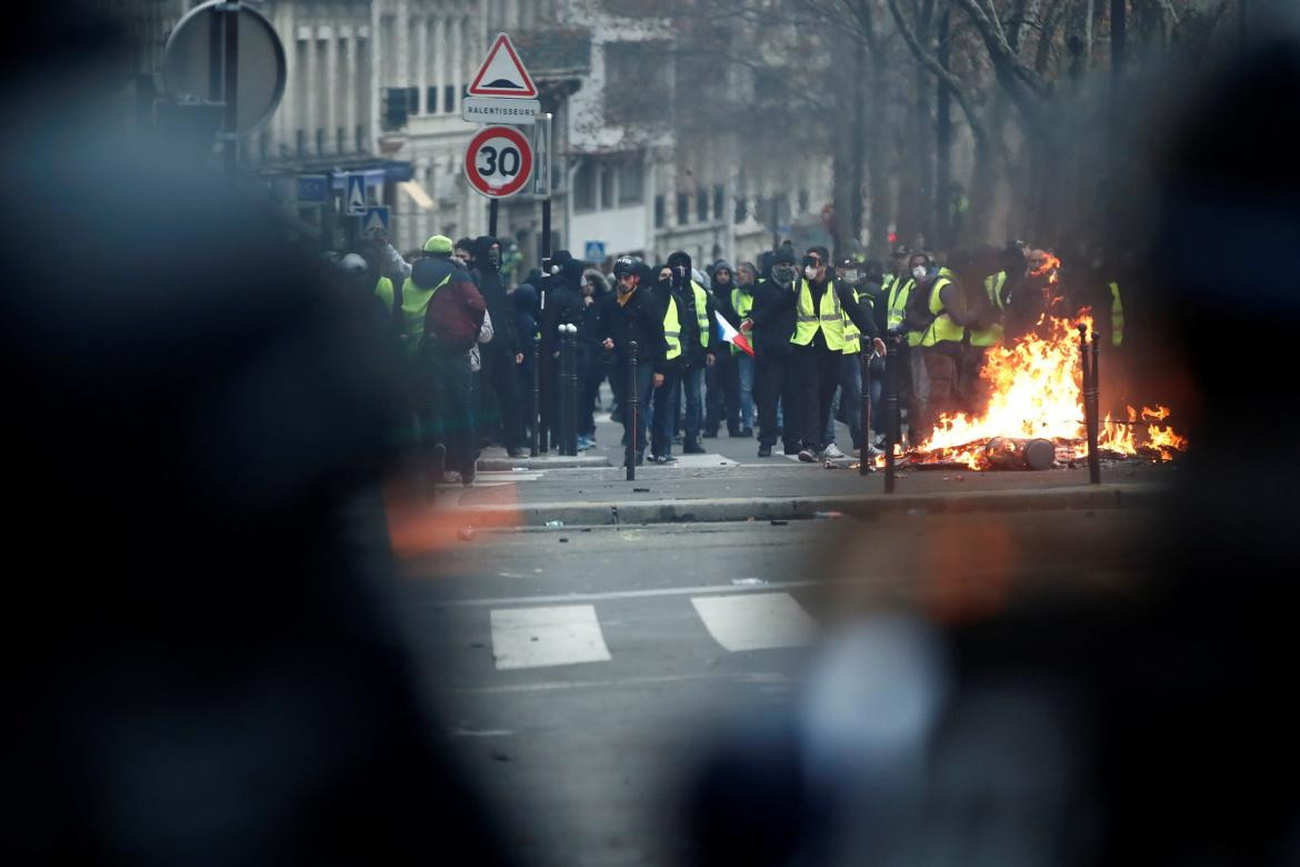 Protesta - Chalecos amarillos en París Reuters