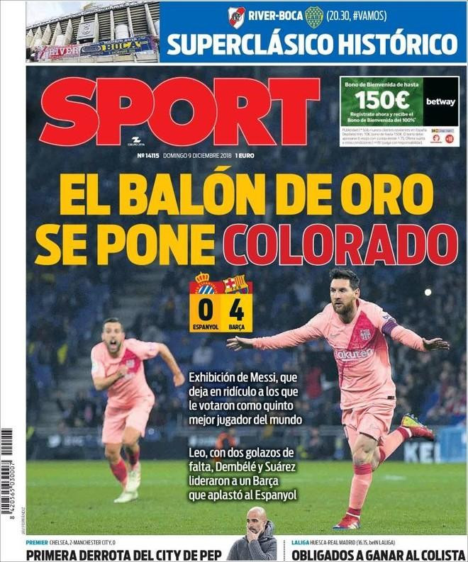 Diario Sport de España sobre la Superfinal entre Boca y River