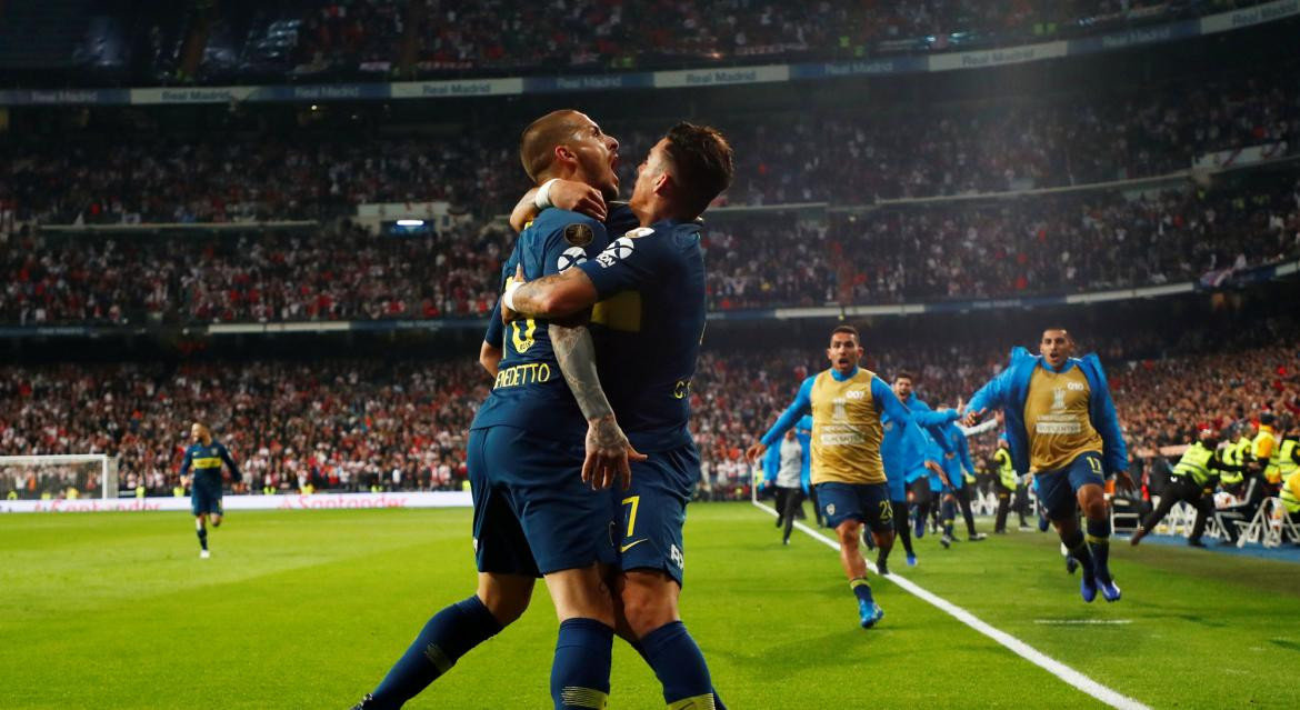 Superfinal Copa Libertadores primer gol de Boca, Darío Benedetto, Reuters