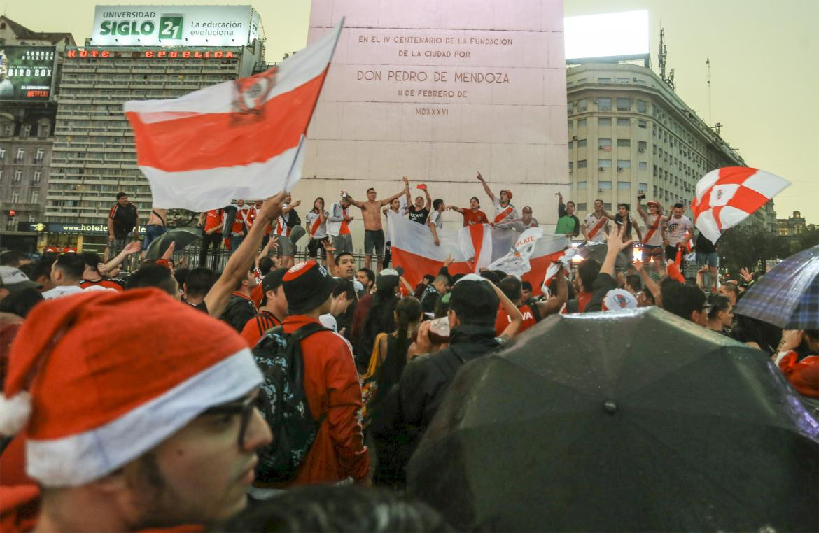 El Obelisco de rojo y blanco, los festejos de River Campeón de la Libertadores