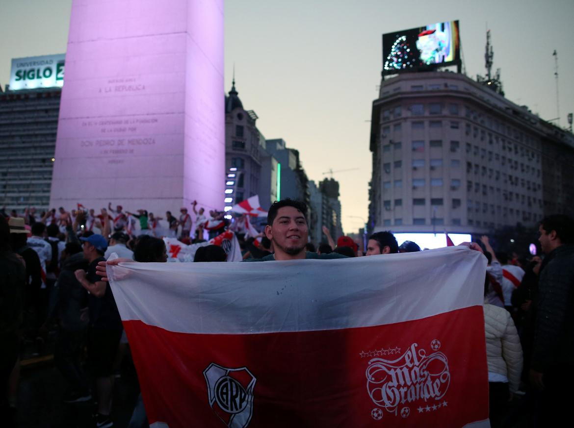 El Obelisco de rojo y blanco, los festejos de River Campeón de la Libertadores