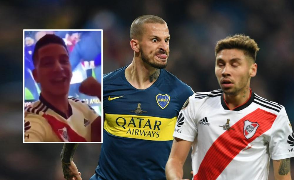 Driussi, gesto de Benedetto a Montiel, River vs. Boca