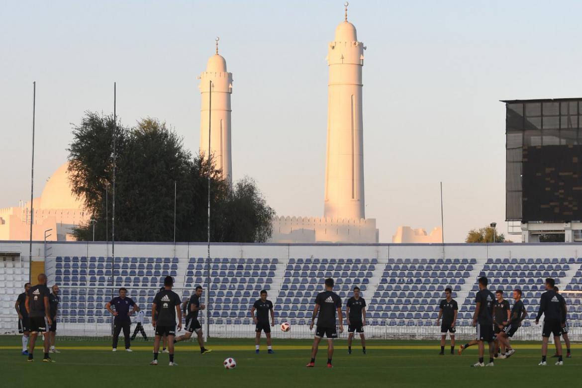 River - entrenamiento en Abu Dhabi