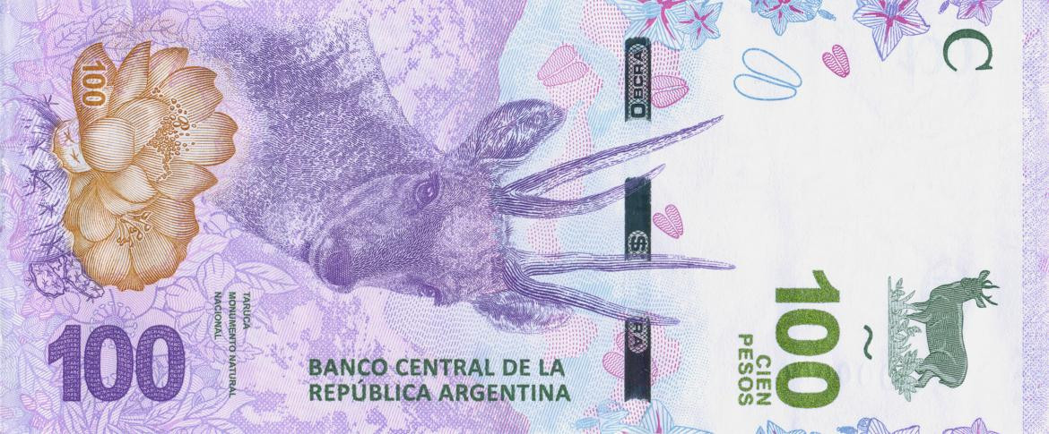 Nuevo billete de cien pesos con la imagen de un ciervo (NA)