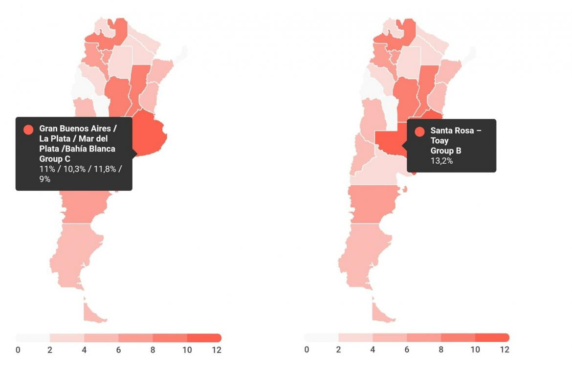 Mapa desocupación Argentina (Foto 1)