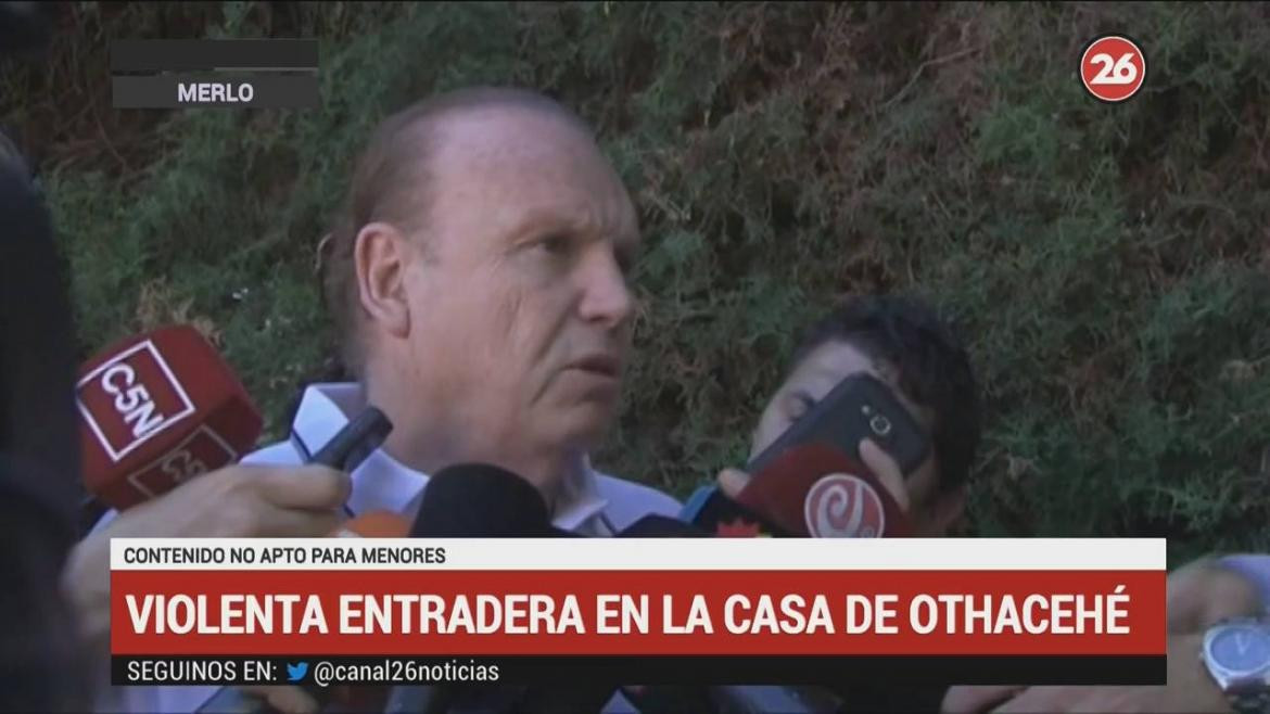 Violenta entradera a la casa de Raúl Othacehé (Canal 26)