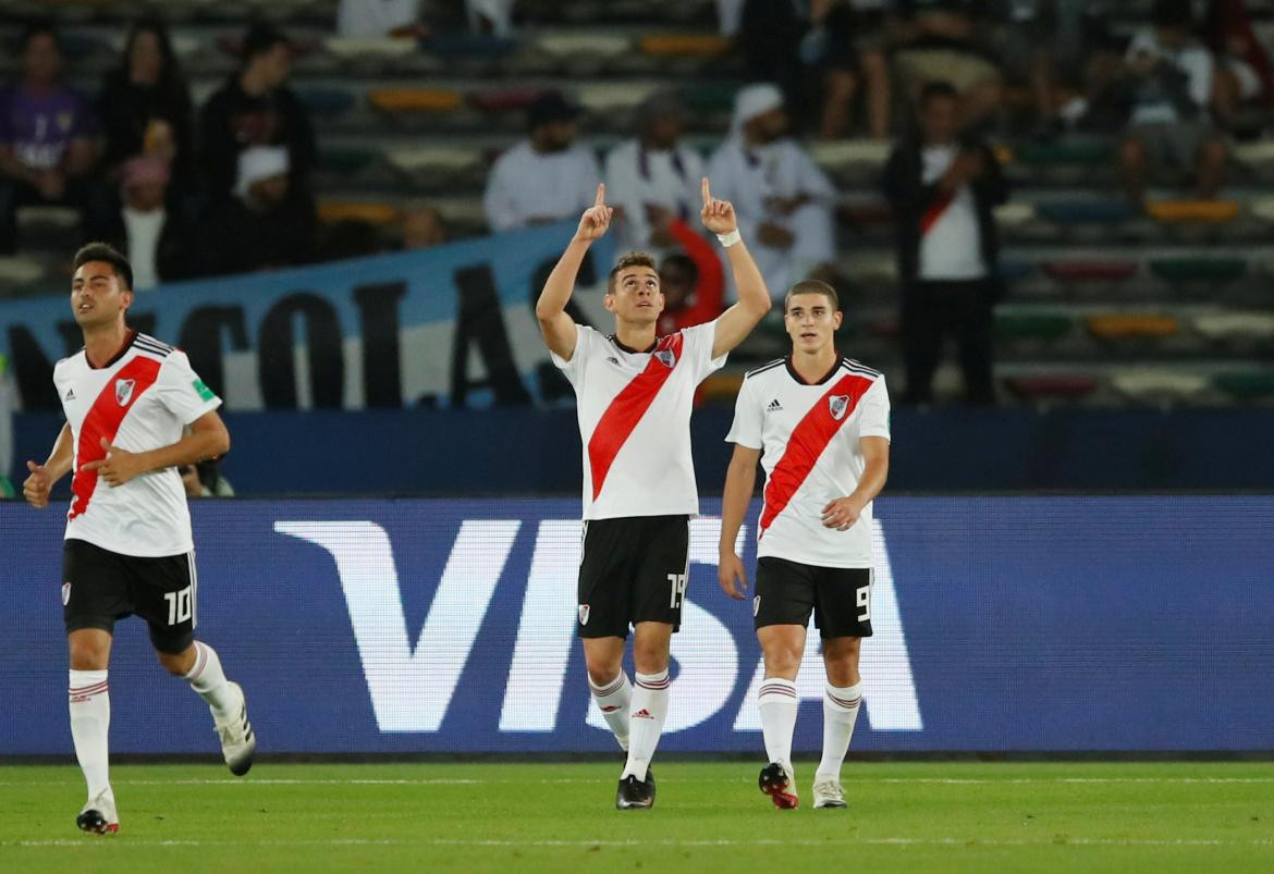 Festejo de River ante Kashima Antlers - Santos Borré (Reuters)