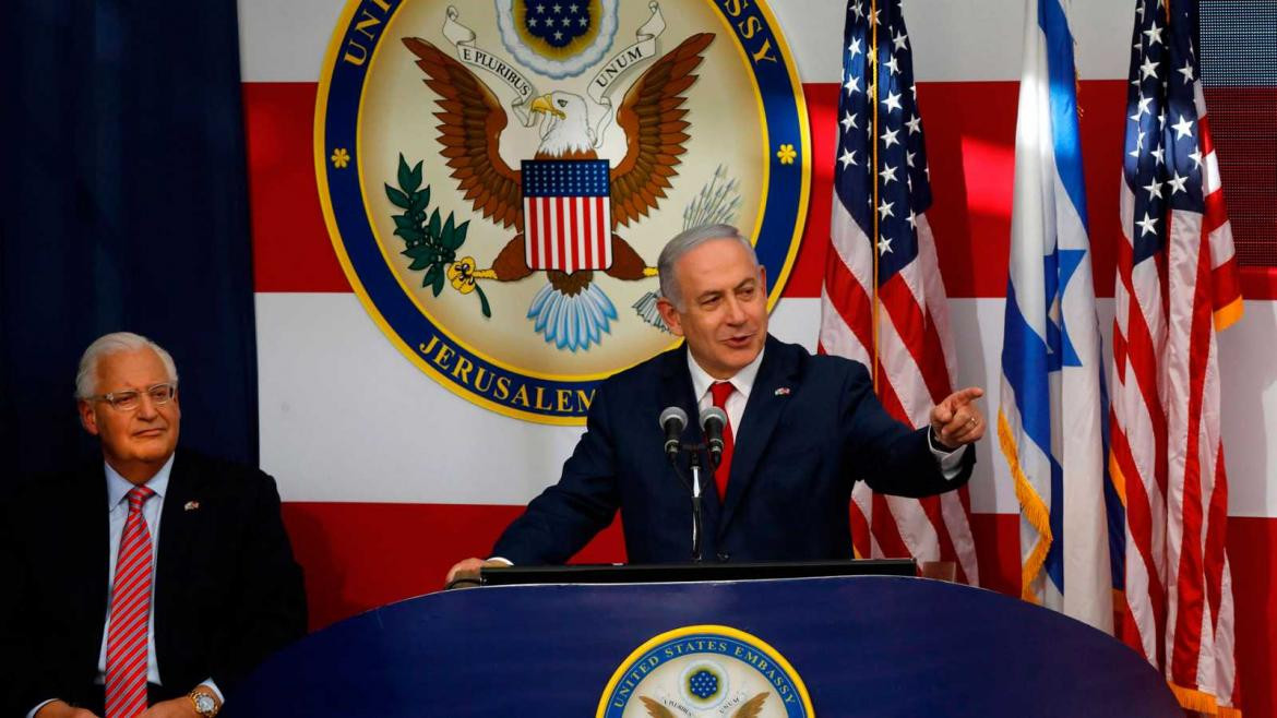 Benjamín Netanyahu en inauguración de Embajada de Estados Unidos en Jerusalén