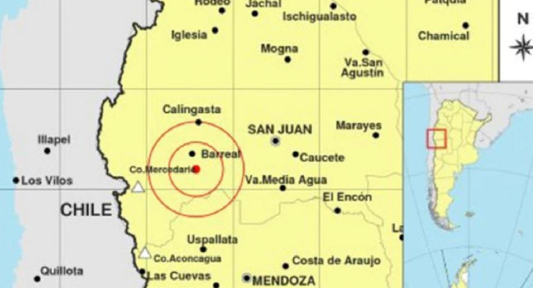 Fuerte sismo de 5.4 grados hizo temblar la provincia de San Juan