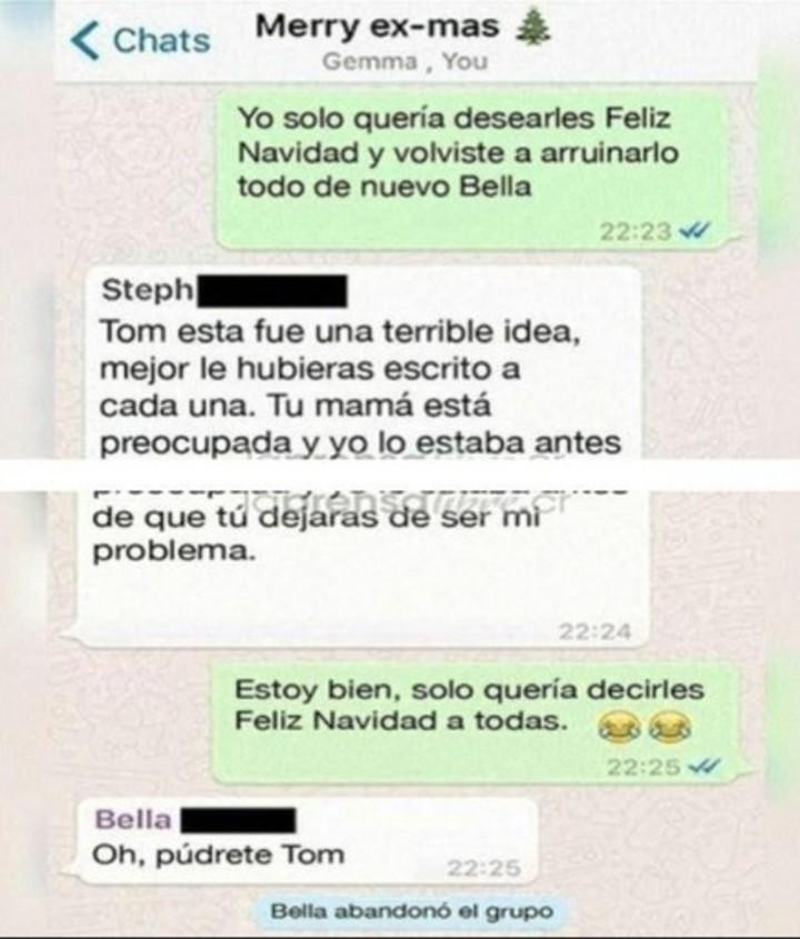 Chat WhatsApp con sus ex - Foto 2