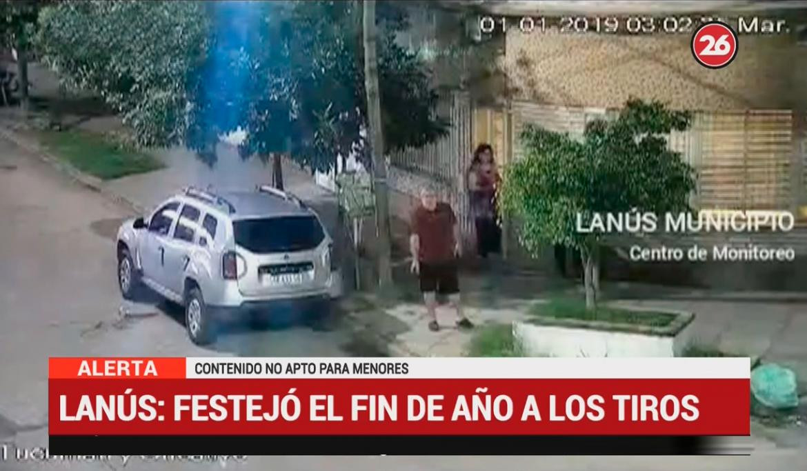 Disparaba en plena calle de Lanús durante festejos de año nuevo, fue detenido