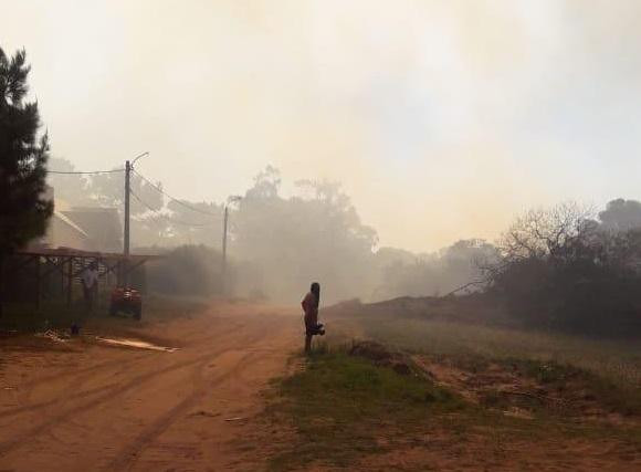 Incendio forestal - Villa Gesell