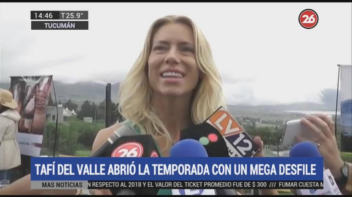 Tafí del Valle abrió la temporada de verano con un mega desfile, Nicole Neumann