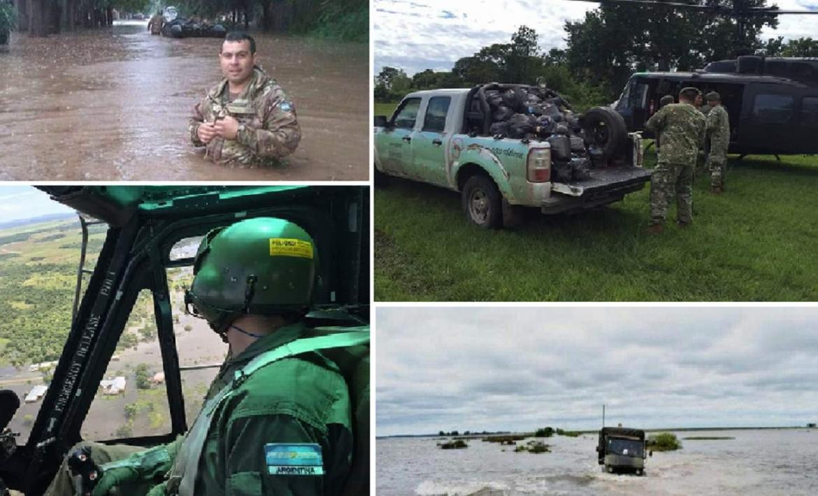 Ejército Argentino asiste por inundaciones en el Litoral