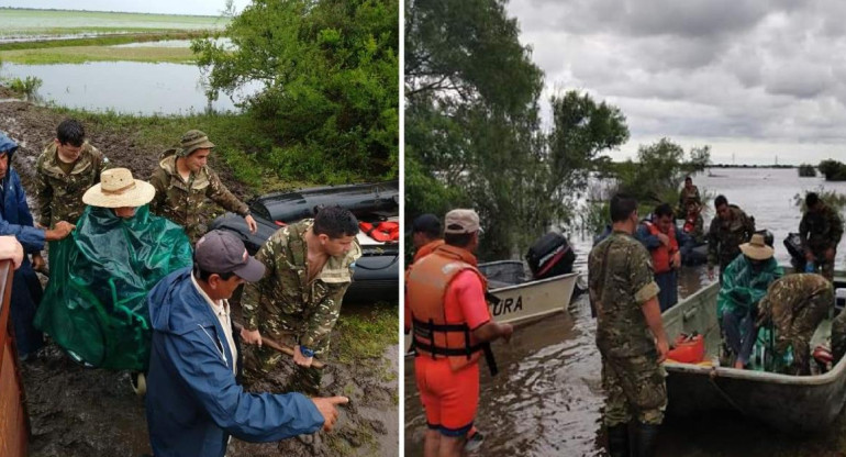 Ejército Argentino y redes solidarias se movilizan por las inundaciones del Litoral	