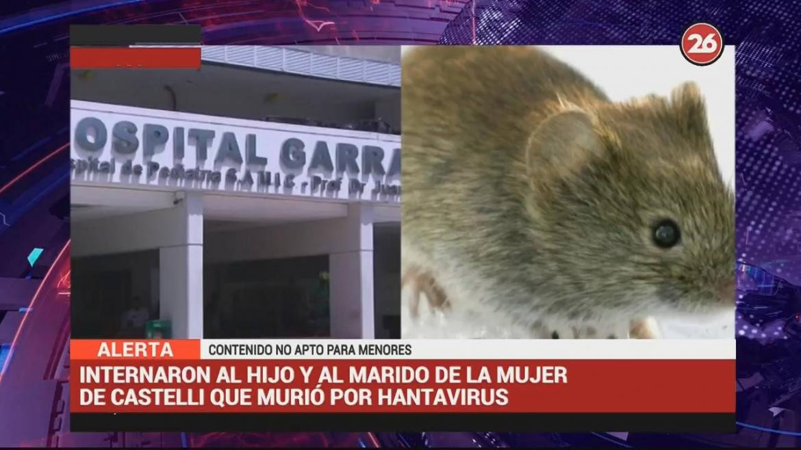 Internación de hijo y marido de víctimas fatales de hantavirus en Castelli (Canal 26)